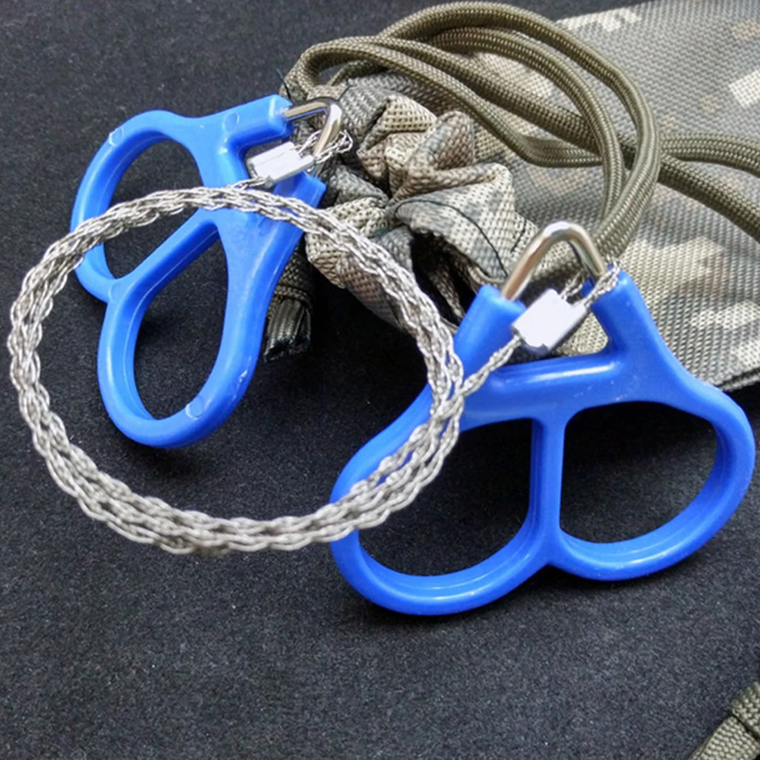 Portable 73cm Stainless Steel Wire Saw Camping Hiking Travel Outdoor Emergency Survive Tool Wire Kits Crafting multi purpose saw hand saw handheld saw