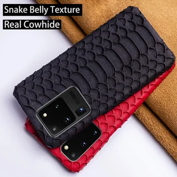 

Cowhide Leather Phone Case For Samsung Galaxy S20 Ultra S10e S7 S8 S9 Plus Case For Note 8 9 10plus A30 A50s A51 A70 A71 Case
