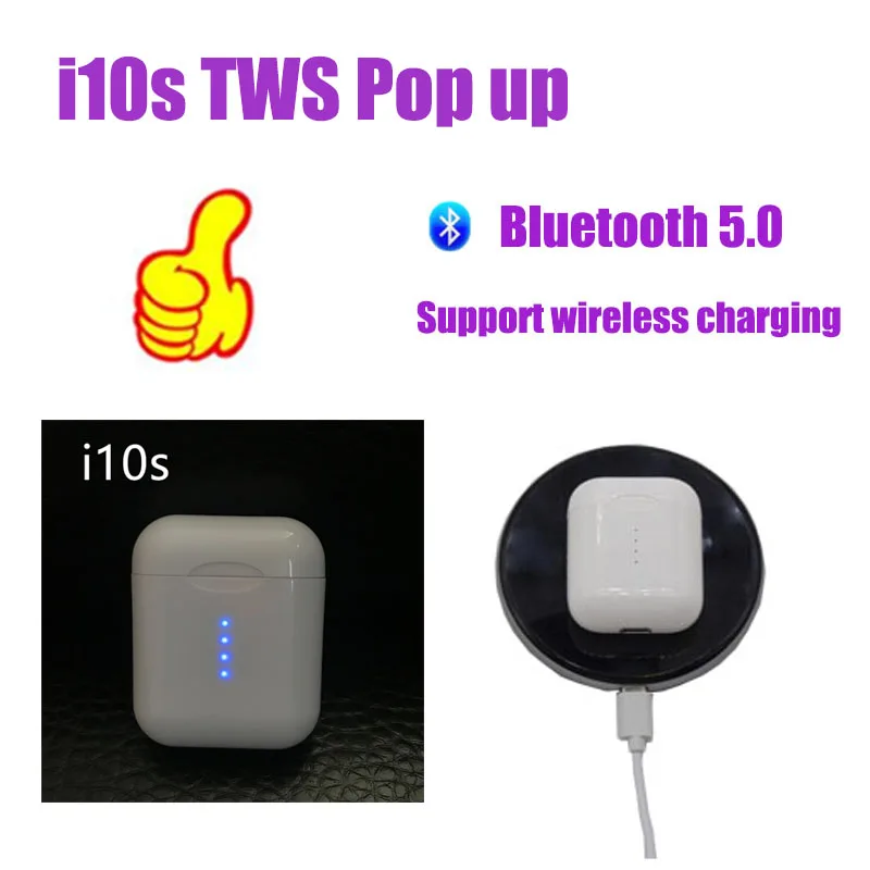 Tws i10 i10S tws Bluetooth 5,0 наушники PK i12 i30 TWS Беспроводные наушники с поддержкой сенсорного управления наушники с беспроводной зарядкой