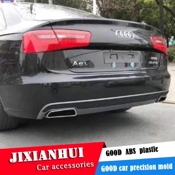 

For Audi A6 S6 Body kit spoiler 2012-2016 For Audi A6 RS6 yd ABS Rear lip rear spoiler front Bumper Diffuser Bumpers Protector