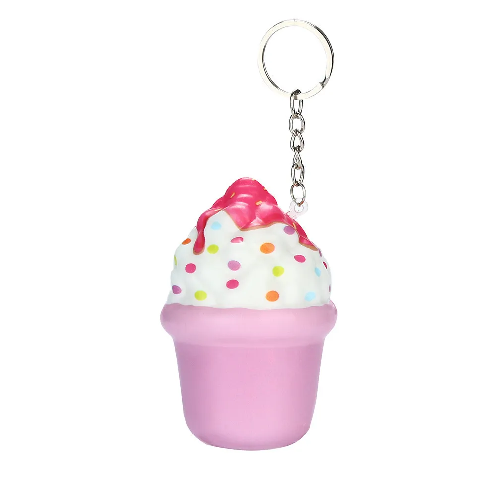 Squishies Kawaii Мороженое медленно поднимающийся крем душистый брелок для снятия стресса игрушки