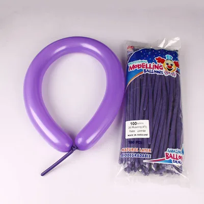 purple 100 шт. Волшебные Длинные Воздушные шары металлик длинный полосатый баллон блестящий хромированный завязывание твист латексный шар День рождения Свадебные украшения - Цвет: purple