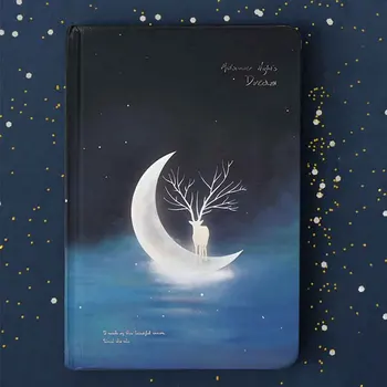 

A5 Student Travel School Illustrations Sketchbook Cute Deer Drawing Stationery Supply Daily Notebook Schedule Luminous Office