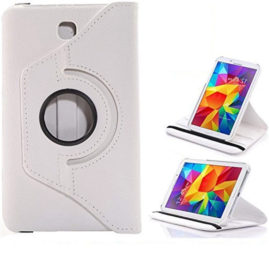 Funda de PU con tapa para tableta Samsung Galaxy Tab 4, 8,0, SM T330, T331, T335, Tab4, 8 pulgadas, rotación de 360 grados|Fundas de tablets y libros electrónicos| - AliExpress