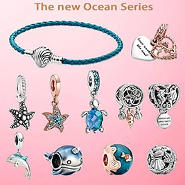 618-The-new-Ocean-Series-Super-Discount-925-Sterling-Silver-fit-Original-Pandora-Bracelets-Beads-Turtle
