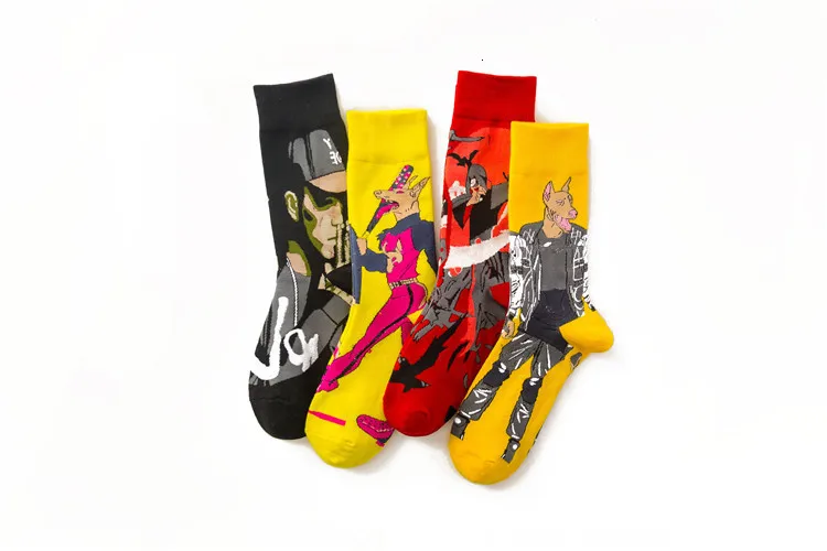 Мужские персональные модные Счастливые Носки с рисунком, зимние носки унисекс из чесаного хлопка, Повседневные носки для скейтборда, уличная одежда, теплые носки