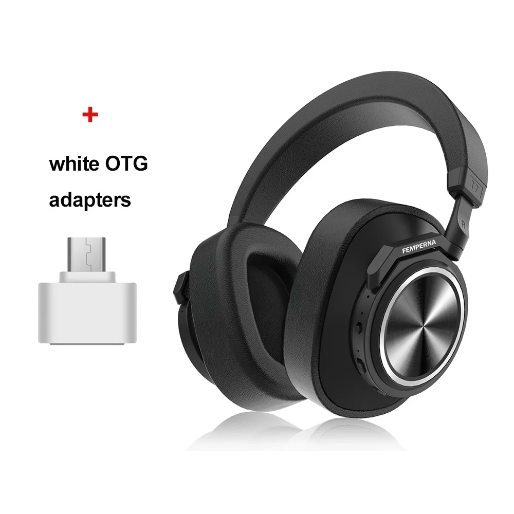 LEMFO T7 Bluetooth наушники на заказ с активным шумоподавлением Беспроводная гарнитура для телефонов и музыки с распознаванием лица - Цвет: with White OTG