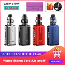 Vapor Storm Trip 200 Вт мод Vape комплект дисплей VW TCR CCW 18650 батарея электронные сигареты топ заполнения Sub Ом Танк vs люкс S