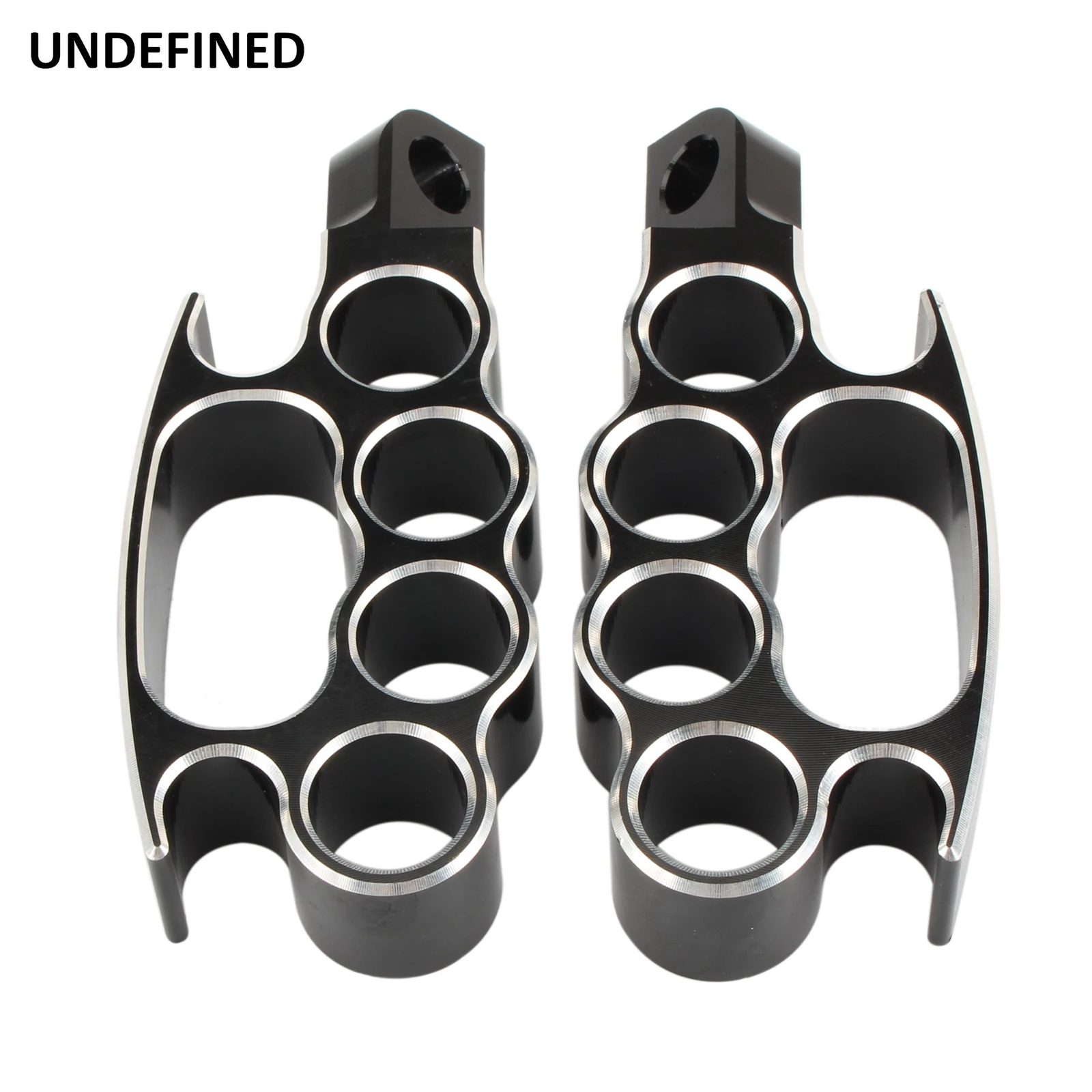 Repose-pieds Universels Pour Moto - Diamètre 32 Mm (1,25") - En Caoutchouc Antidérapant - Avant/arrière, Conducteur/passager - Style Chromé/noir