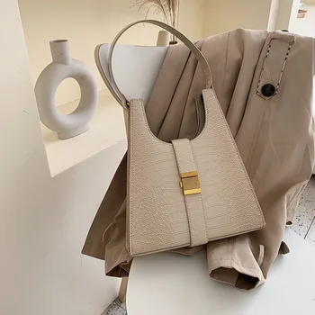 

Fashion Alligator Women Bags Retro Shoulder Messenger Bag Crossbody Bags Chic Baguette Female Totes Handbags Purse 2020