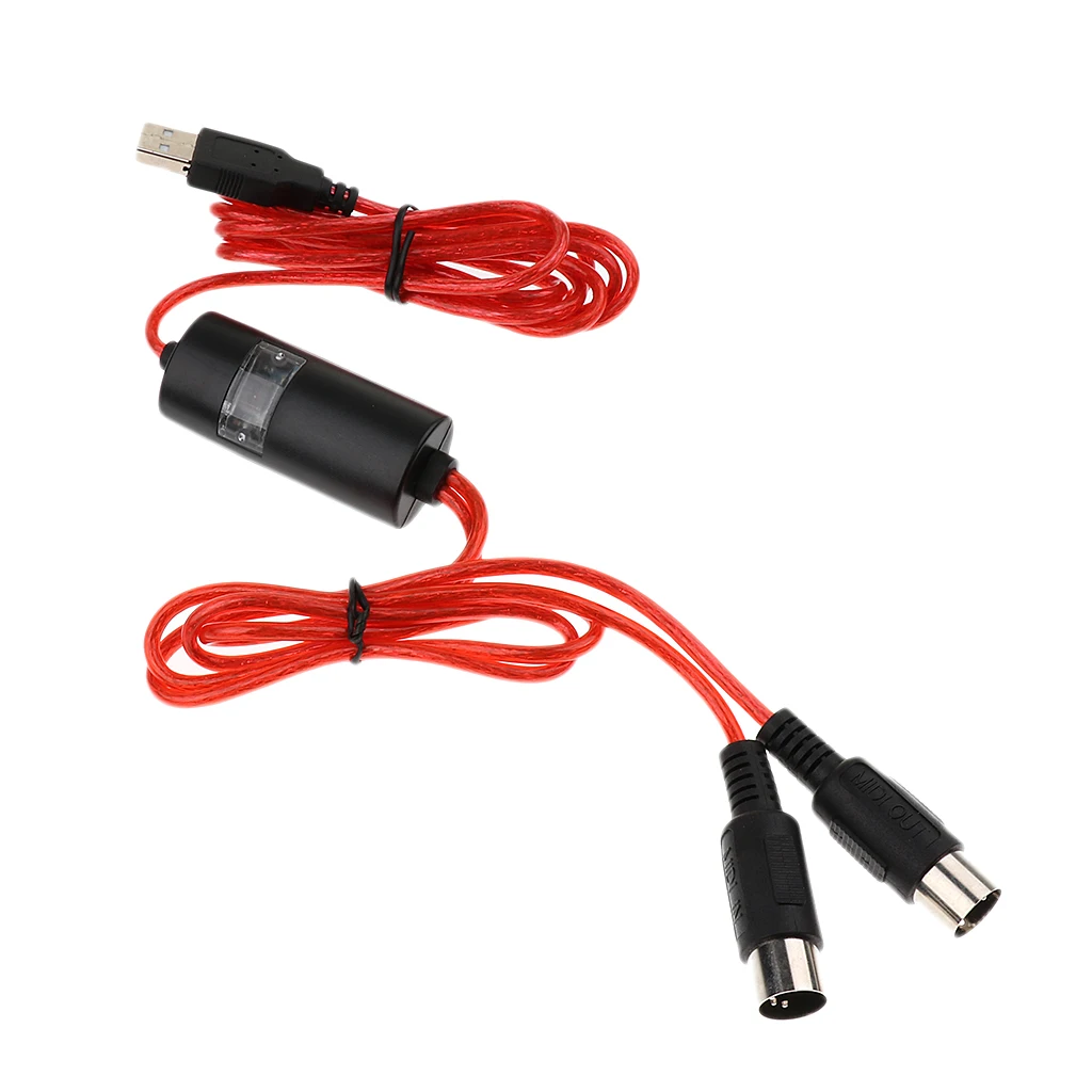 Прочный USB Средний кабель струна аудио кабель для электронного пианино электронный барабан - Цвет: Красный