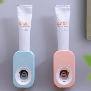 

Wall Mount Automatic Toothpaste Dispenser Bathroom Accessories Set Toothpaste Squeezer Dispenser Bathroom Toothbrush Holder Tool