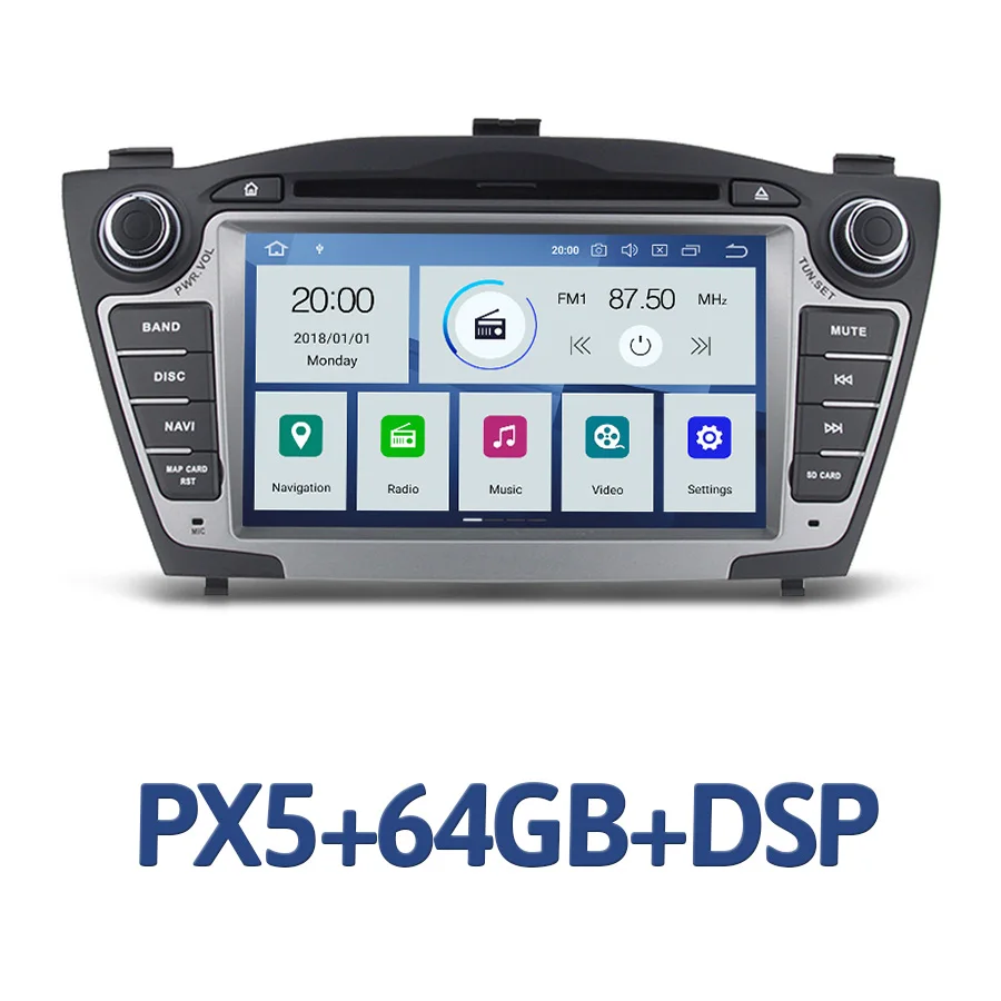 PX6 ips Android 9,0 DSP 4 Гб+ 64 Гб rom RDS радио Bluetooth 4,2 карта Wifi автомобильный dvd-плеер gps для hyundai IX35 2010 2011 2012 2013 - Цвет: PX5 DSP