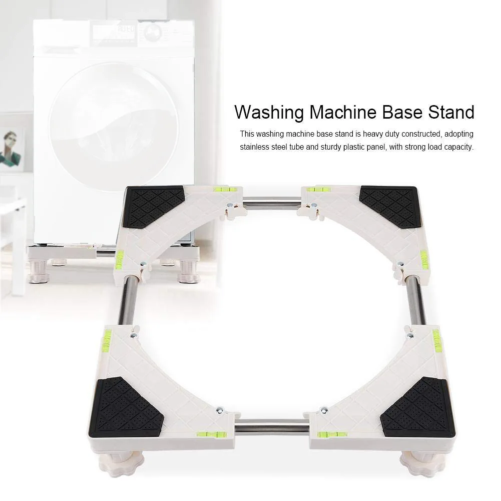 

4/8 Feet Anti Slip Adjustable Stand Shockproof Fridge With Wheels Refrigerator Holder Universal Storage Washing Machine Base