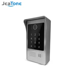Jeatone interfone com vídeo para porta, 720p, câmera para ambientes externos, à prova d'água, visão ampla, suporte para desbloqueio remoto (funciona com a intercomunicação)