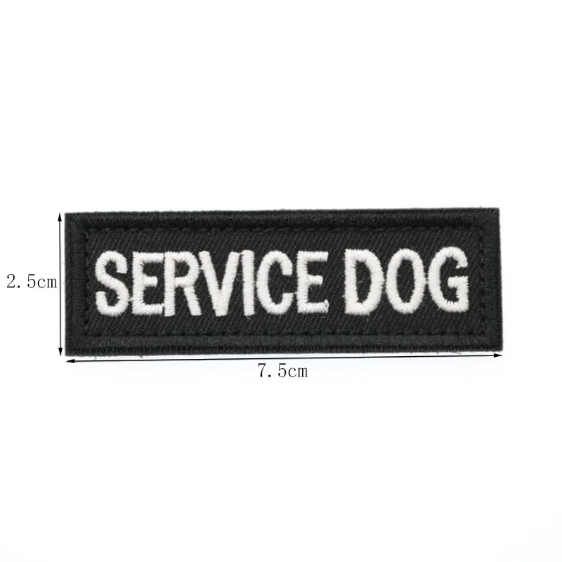 

1PC 3D Embroidered English Letter Service Dog in Safety Training Patch Patch Pet Strap Cloth Sticker Badge Icon 7.5*2.5CM