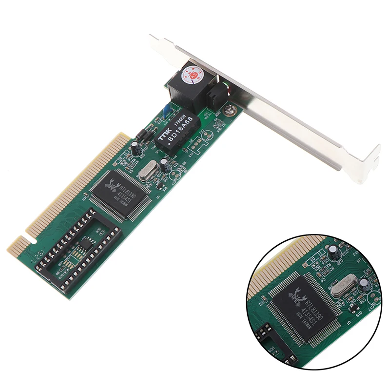 Высокое качество 1 шт. RTL8139D 10/100 м 100 Мбит/с RJ45 Ethernet сеть Lan Карта Adap PCI карта Realtek |