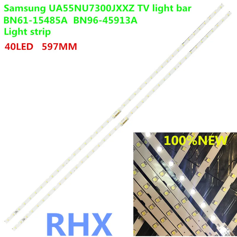 Led strip for Samusng UE55NU7300 UE55NU7100 AOT_55_NU7300_NU7100 BN96-45913A   597MM  40LED