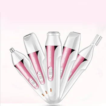 

5 In 1 USB Rechargeable Electric Shavers Nose Ear Trimmer Mini Epilator Eyebrow Beard Trimmer Women Parts