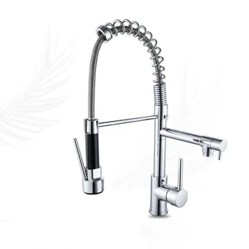 

Washing Basin Faucet Boiroo for Copper Alloy Spring Kitchen Washbasin Mixing Single Connection Type 2 Sink Pullout Hot and Cold