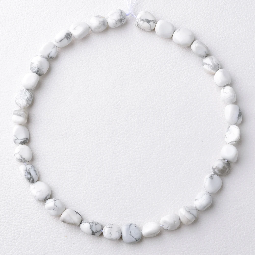 Natural White Howlite Turquoises Irregular Nugget Beads,Raw Magnesite  Pendant Beads For DIY Necklace Jewelry