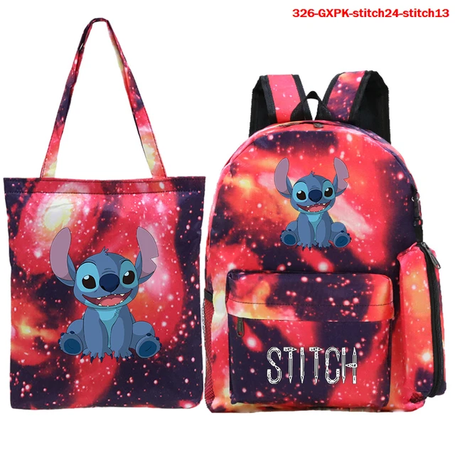 3PCS Stitch Backpack Teens Boys Girls Backpacks School Bag for