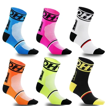 

UGUPGRADE Cycling Bicycle Sock Sports Funny Socks Men Colorful Happy Socks Calcetines Riding Running Middle Tube Skarpetki
