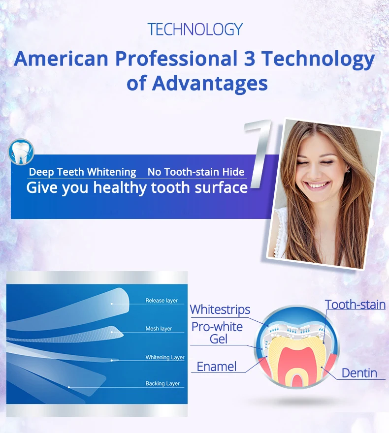 Genuine 3D White Strips Luxe Professional Effects Oral Hygiene Care Tooth Whiter Bleaching Teeth Whitening Strips