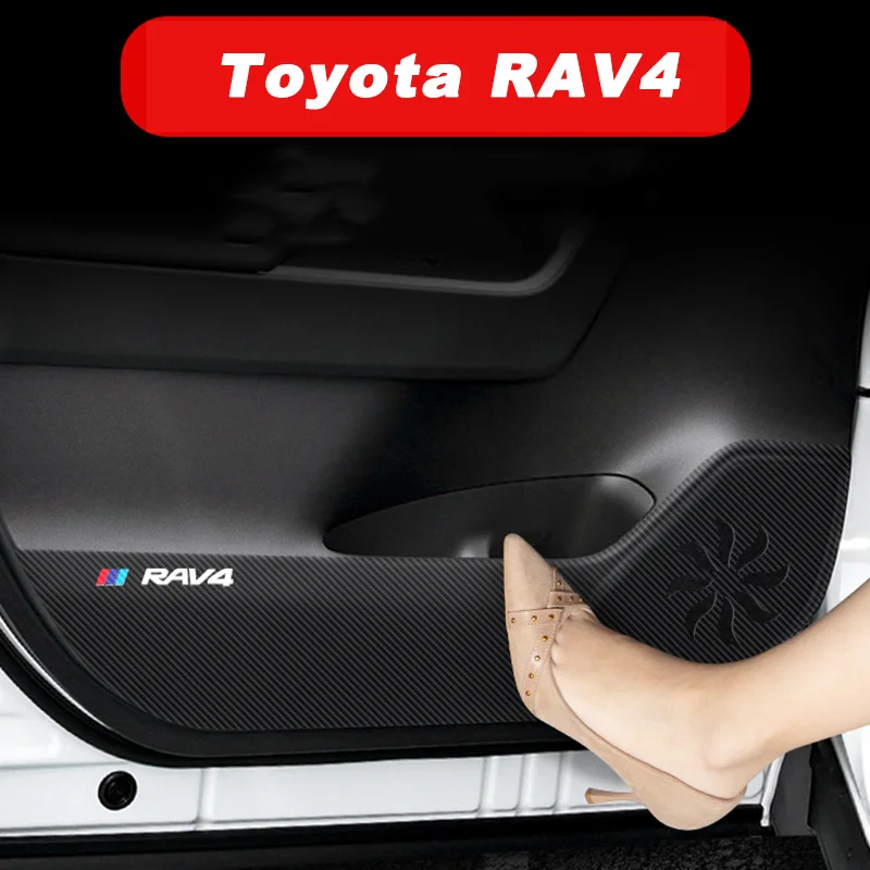 Коврик для дверей салона автомобиля Противоударная наклейка украшение Toyota Rav4 2014