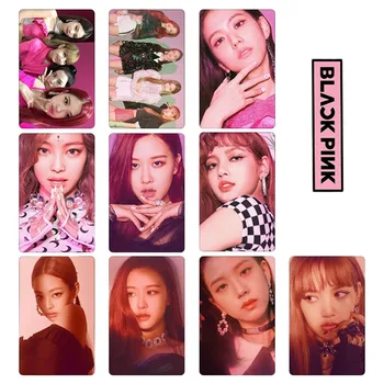 

10 Pcs/set New Korean Popular BLACKPINK New Album SQUARE UP Card Sticker Crystal Card Stickers