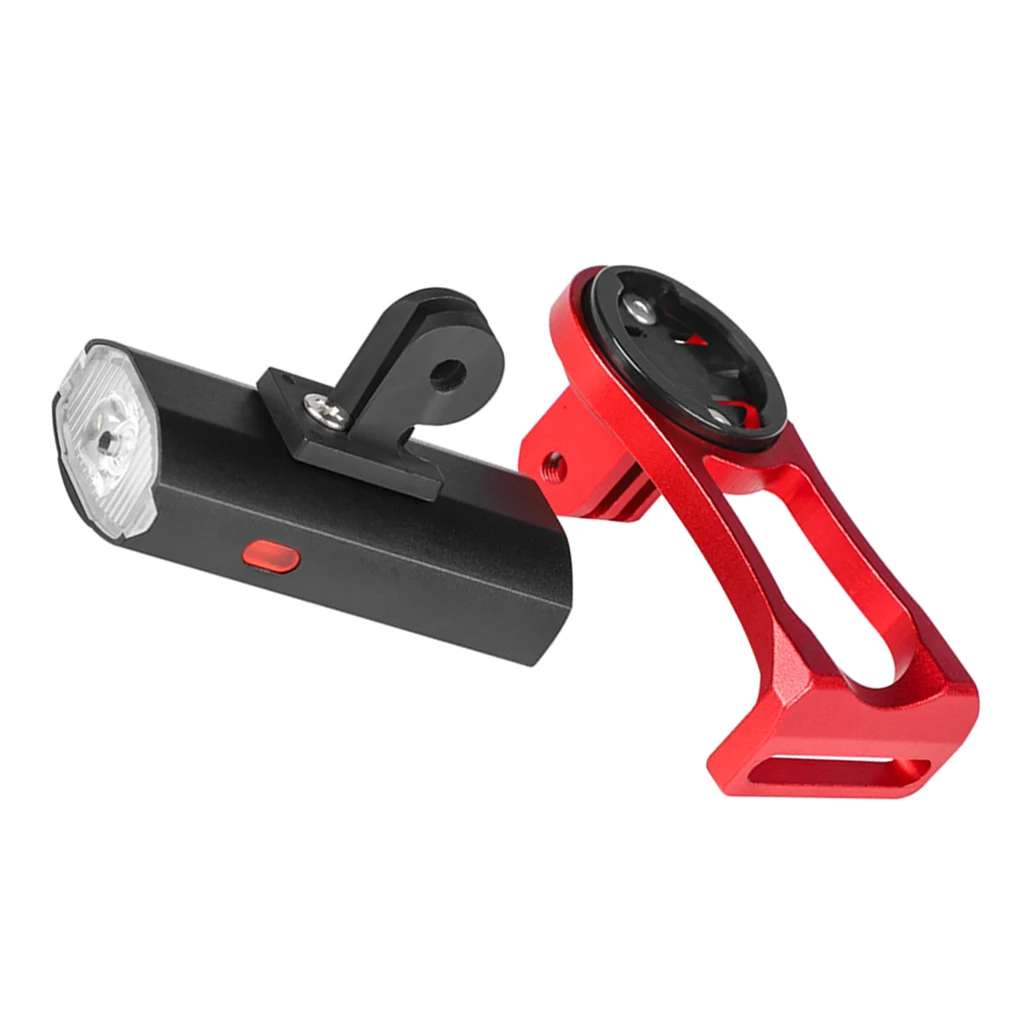 2in1 6 Light Modes Front Stem Rack 2000mAh Battery Stopwatch Stem Holder