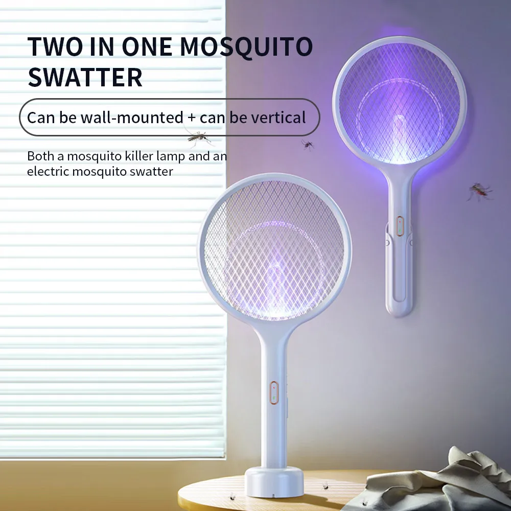 LED Ultraviol Light Mosquito Swatter Rechargeable Electronic Killer Insect Fly Wall-mounted Dispeller Portable |
