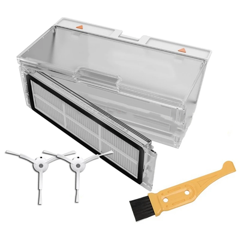 

Hot for Roborock Dust Box Parts Xiaomi Mi Robot Vacuum Generation 2 Cleaner Parts for Roborock S55 S51 S50 Filter Side Brush