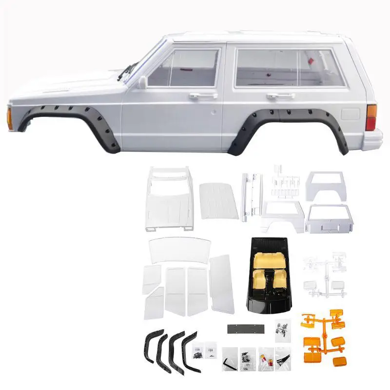 LeadingStar твердая пластиковая колесная база Cherokee корпус автомобиля оболочка 1/10 RC комплект автомобильных принадлежностей для передней и задней оси SCX10 и SCX10 II 90046 90047 для TRX4 комплект