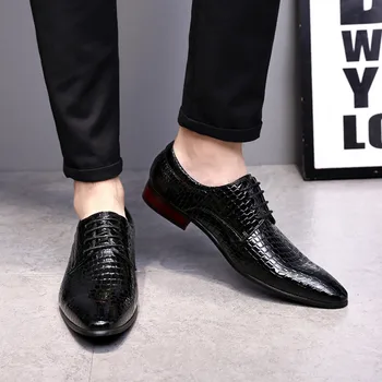 

New Leather Shoes for Man Classic Men Dress Shoe Non-slip Oxford Shoes Formal Wedding Shoe Loafers Men Plus Size 38-48