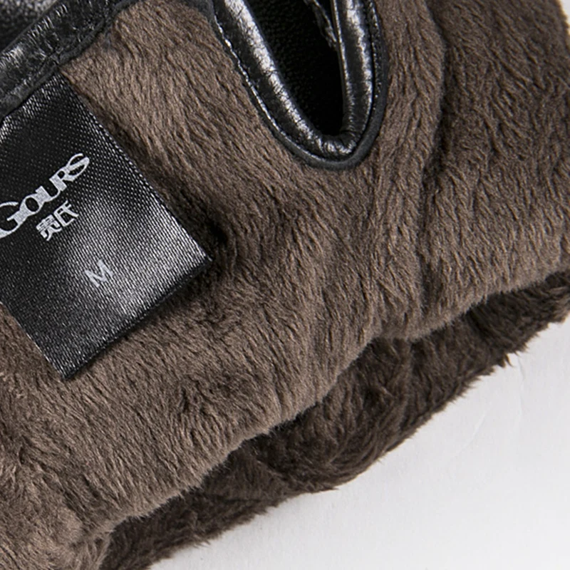 Мужские зимние перчатки Gours черные из натуральной козьей кожи GSM009 2019|genuine leather