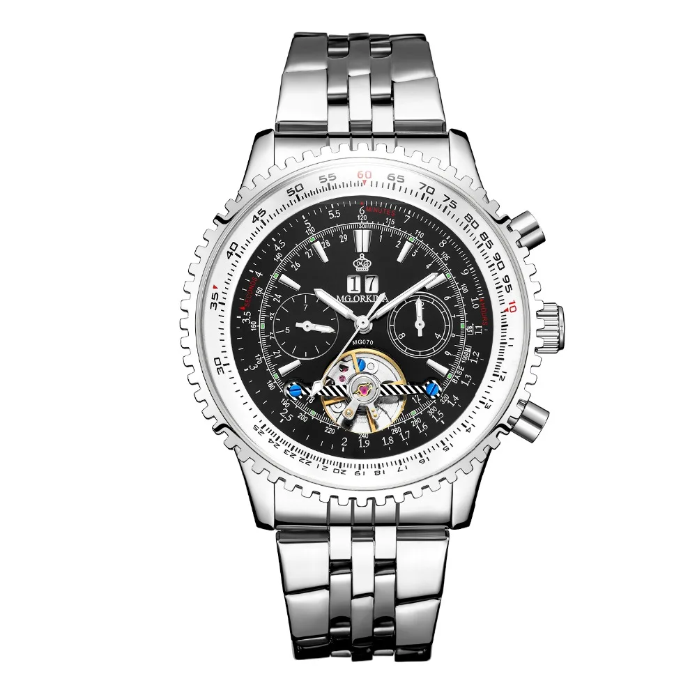 Tourbillon дизайнерские автоматические военные часы с большим циферблатом мужские