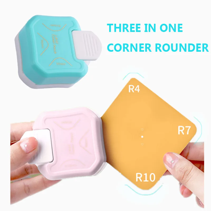 

3 in 1 Corner Rounder Punch R4/R7/R10mm Trimmer Cutter for DIY Photo Paper Cards Scrapbooking Mini Corner Trimmer Cutting Tool