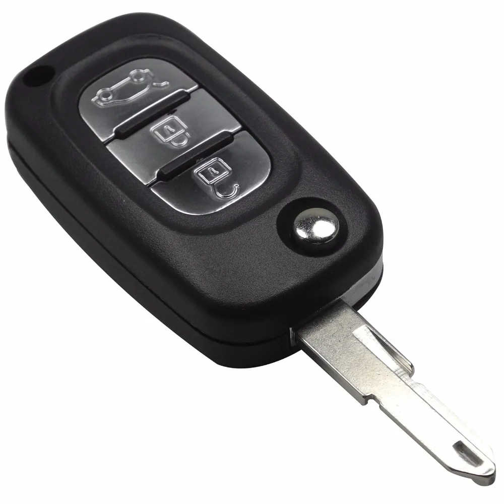 Jingyuqin для Renault Megane 2 3 Duster Clio кнопочный Чехол для автомобильного ключа, чехол для пульта дистанционного управления, складной чехол для автомобильного ключа