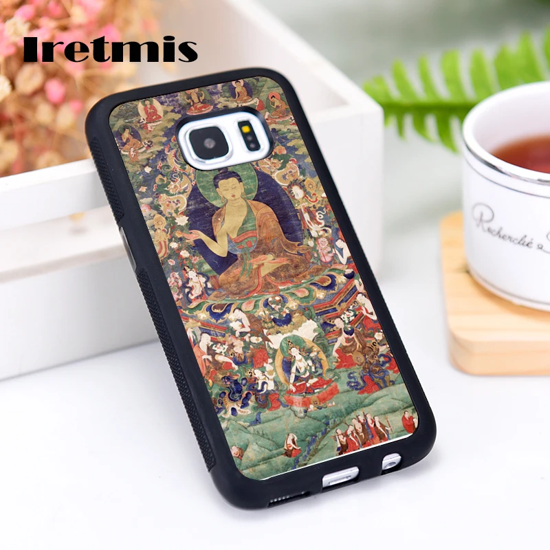 

Iretmis Silicone Rubber phone case cover for Samsung Galaxy S5 S6 S7 S8 S9 edge plus S10 Lite S10E Note 8 9 10 shakyamuni Buddha