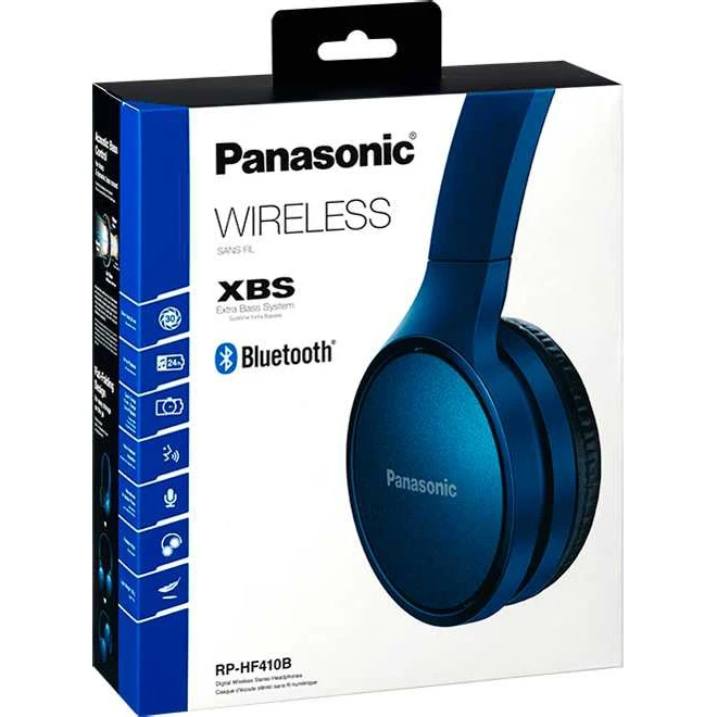 Гарнитура накладные Panasonic RP-HF410BG синий беспроводные bluetooth