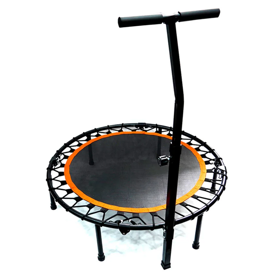 

New 40" Folding Round Exercise Fitness Trampoline With Adjustable Armrest Entertainment Fitness Family Trampoline Training Tool