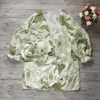 

2020 New Women Printed Bikini Set with Cover-Up Push Up Bathing Suit Swimming Beachwear Summer Sexy Padded Underwire Swimsuit