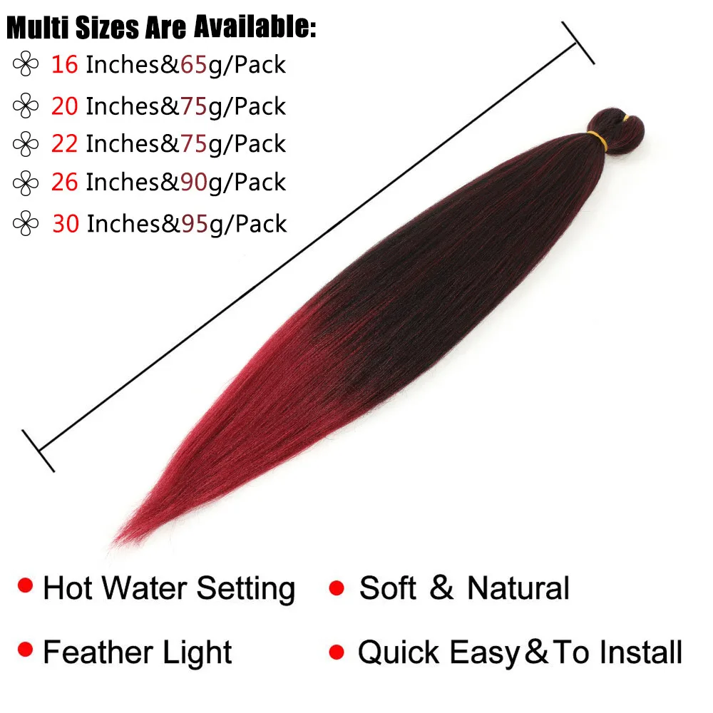 90G/Pack Pre-Stretched Braiding Hair - 22 Inch Natural Hair