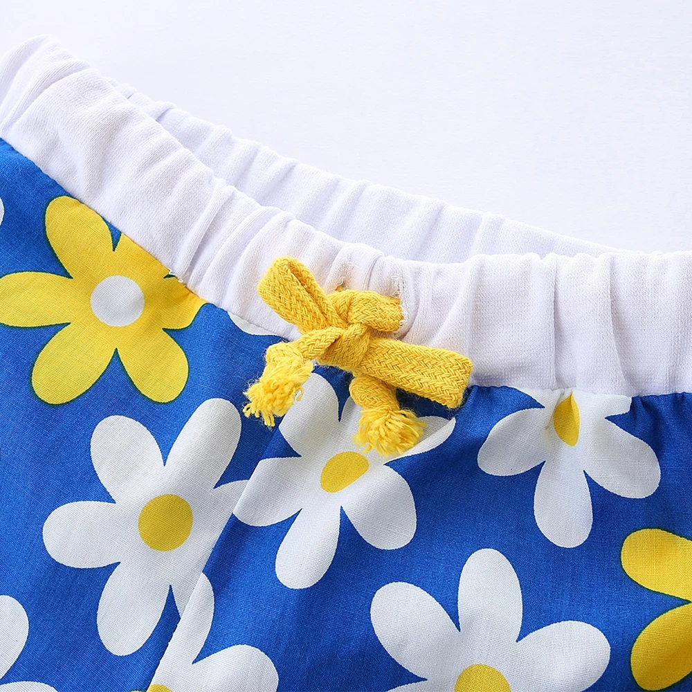 Одежда для маленьких девочек LittleSpring наряды с цветочным рисунком праздничная