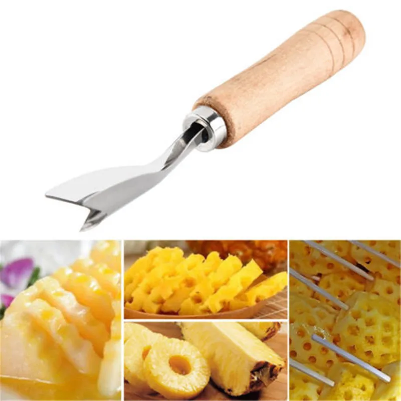 

Kitchen Salad Tool Pineapple Peeler Stainless Steel Corer Slicer Clip Cutter