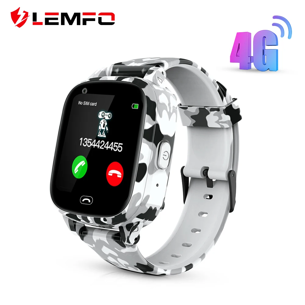 Детские Смарт часы LEMFO 4G поддержка sim карты GPS WIFI видео звонки камера полный