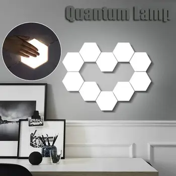 

AUSIDA Quantum Lights LED Hexagonal DIY Wall Lamps Magnetic Creative Smart Touch Sensitive Modular Night Decoration lampara