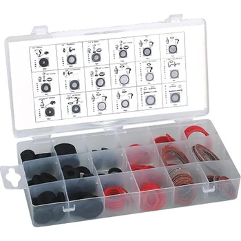 

141pcs O Ring Practical Fibre Washer Set Heat Resistant Plumbing Assorted Easy Apply Box Packed Rubber Sealing Professional
