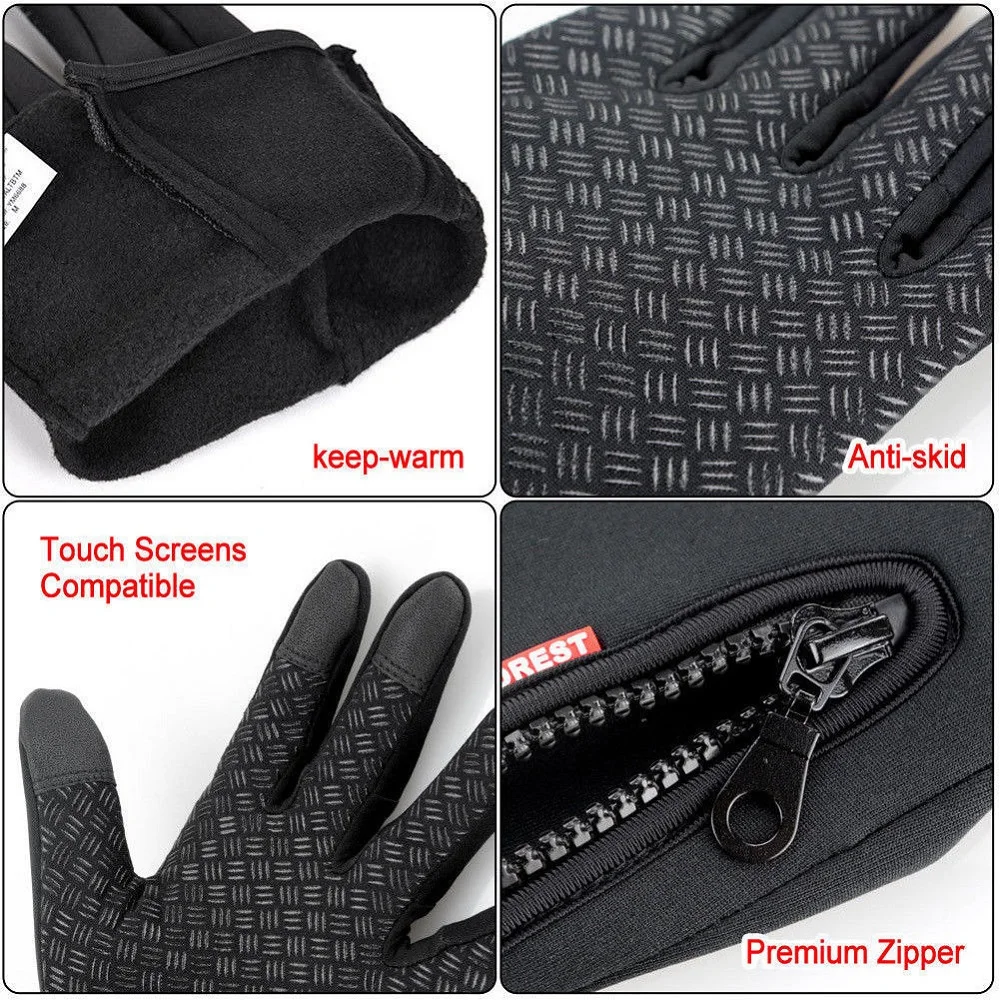 Touchscreen Winter Gloves Windproof Waterproof Warm Cycling Anti-Slip Gloves Running Hiking Climbing Skiing Outdoor Sports